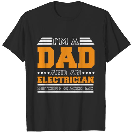 Discover Fathers Day Electrician Technician Father Gift T-shirt