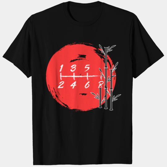 Rising Sun Jdm 6Speed Japanese Stick Shift Racing T-shirt