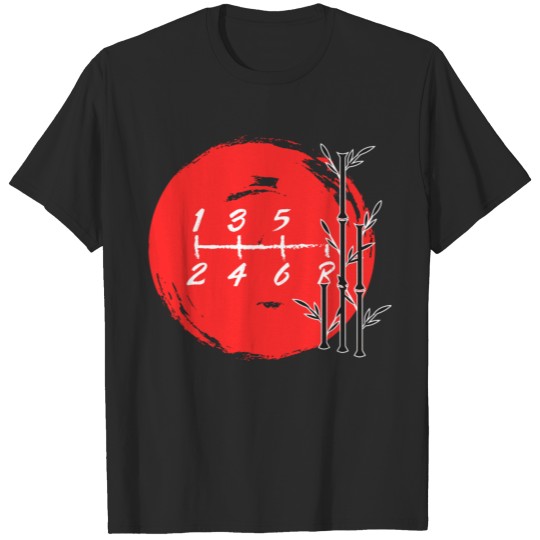 Discover Rising Sun Jdm 6Speed Japanese Stick Shift Racing T-shirt