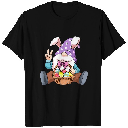 Easter Gnome Shirt Egg Hunting Women Spring Gnomes T-shirt