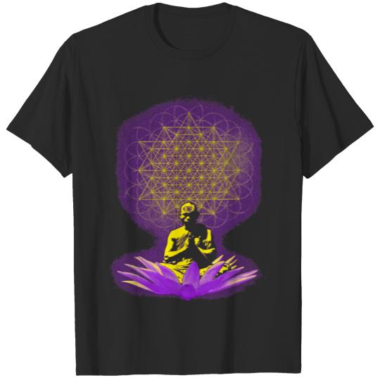 Discover 64 Tetrahedron Meditating Monk 3rd Eye T-shirt