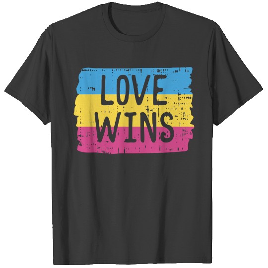 Love Wins Funny Lgbt Pansexual Gay Pride Flag Colo T-shirt