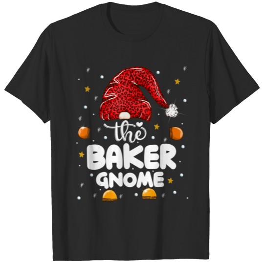 Baker Gnome Leopard Family Matching Christmas T-shirt