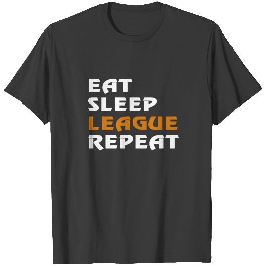 League Of Legends Eat Sleep League Repeat T-shirt