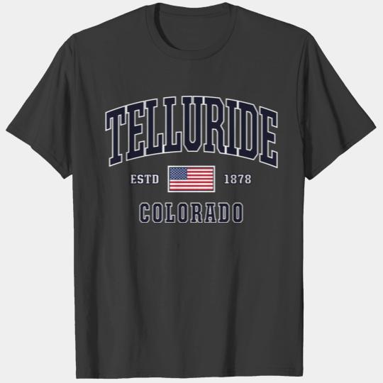 Usa Flag Stars & Stripes Telluride Colorado T-shirt