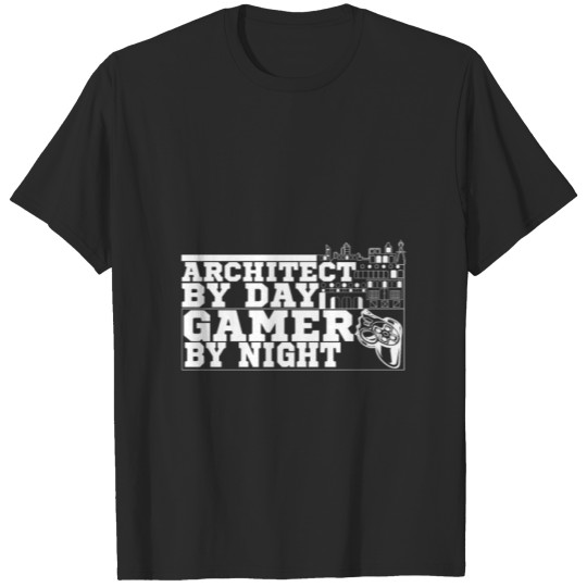Discover Architect By Day Gamer By Night T-shirt