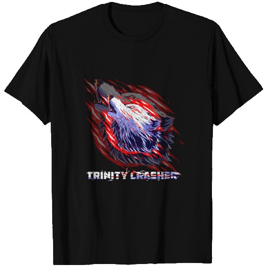 Trinity Crasher fury a Cool red and white Wolf T-shirt