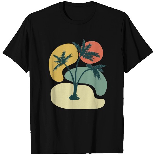 Geometric Abstract Landscape Beach Sea Sun T-shirt