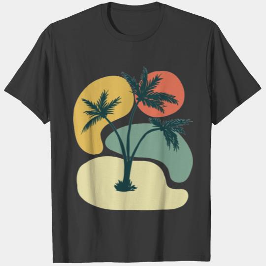 Geometric Abstract Landscape Beach Sea Sun T-shirt