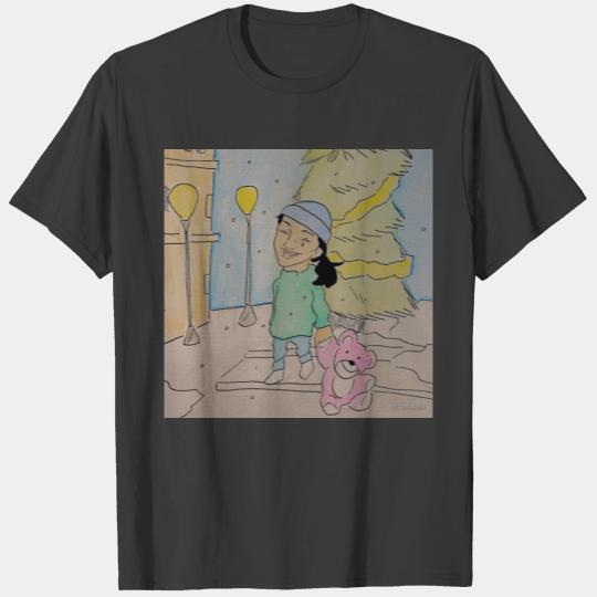 Winter coat toddler children room pregnant mom T-shirt