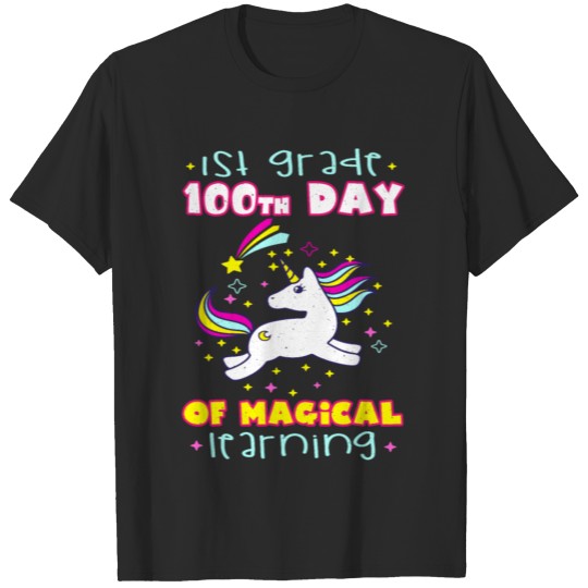 Discover Days Of School 100th Day 100 Magical 1st Grader T-shirt