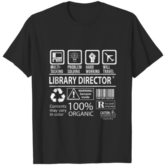 Discover Library Director T Shirt - Multitasking Job Gift I T-shirt