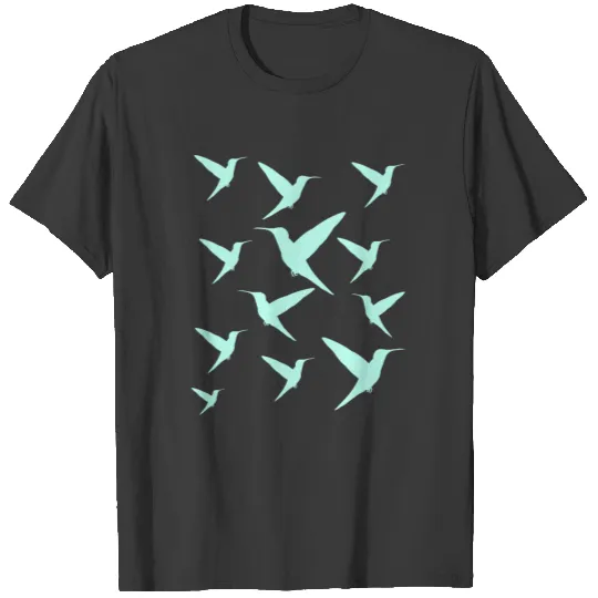 Hummingbird bird pattern T-shirt
