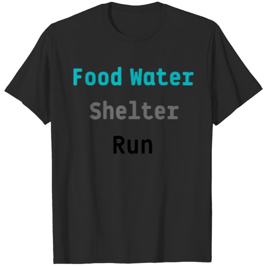 Discover Food Water Shelter Run T-shirt