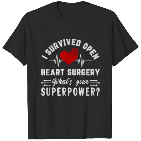 Discover Open Heart Surgery Heart Surgery Survivor Gift T-shirt