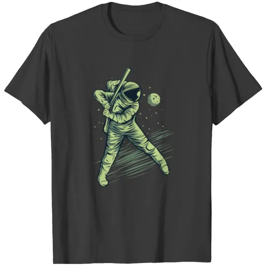 Baseball astronaut baseball T-shirt