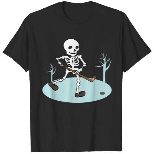 Discover Ice Hockey Kids | Skeleton I Halloween | T-shirt