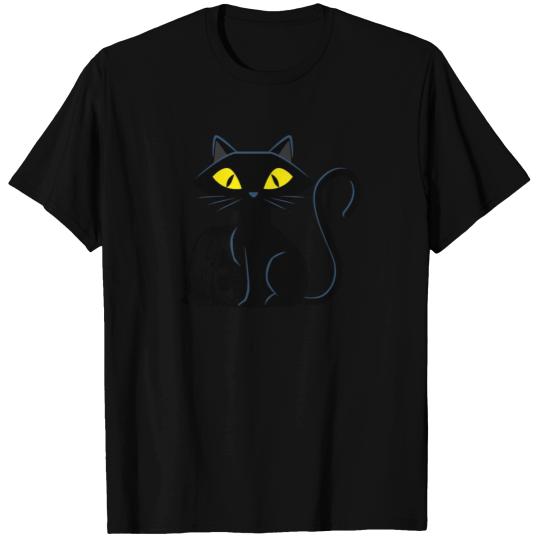 Cat Halloween pumpkin and black cat T-shirt