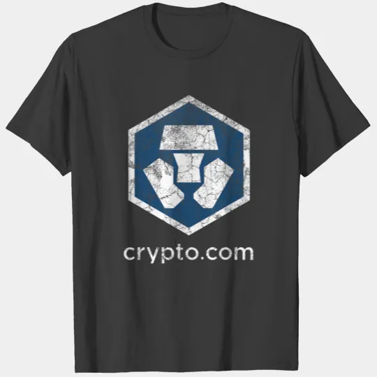 Dark Heather Vintage Crypto.com CRO Distressed T-shirt