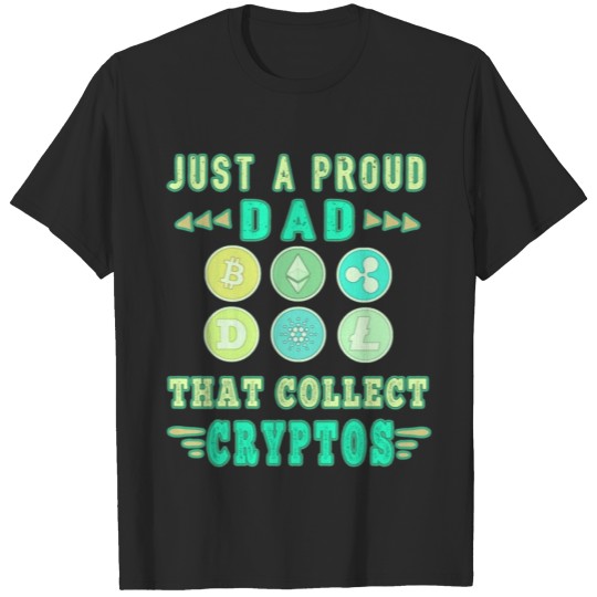 Discover Bitcoin Crypto Father Dad Trader Crypto T-shirt