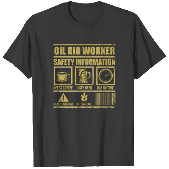 Oil Rig Worker Plan USA American Gas Oilfield T-shirt