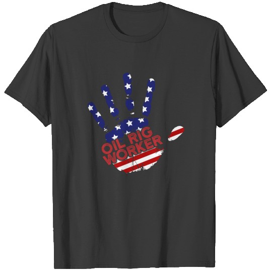 Oil Rig Worker Language USA American Gas Oilfield T-shirt
