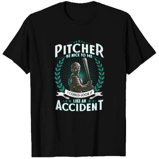 Baseball Batter Pitcher Softball 407 coach T-shirt