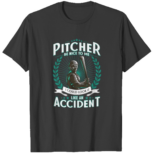Baseball Batter Pitcher Softball 407 coach T-shirt