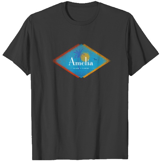 Amelia Island, Florida Retro Mid Century Style T-shirt
