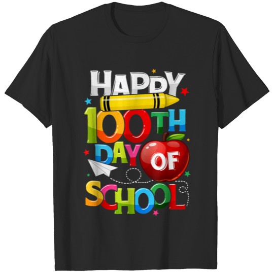 Discover Happy 100th Day Of School Teacher Rainbow 100 Days T-shirt