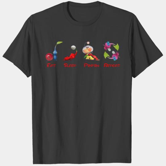 Eat sleep pikmin repeat T-shirt