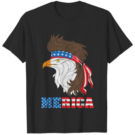 Merica Patriotic USA Eagle Of Freedom 4th of July T-shirt