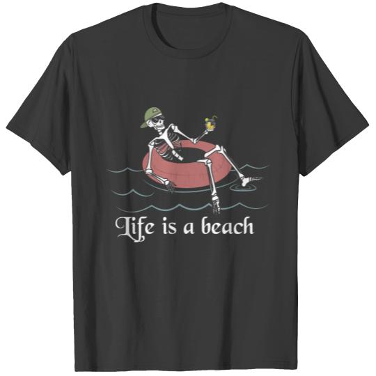 Life is a beach | Swim Skeleton T-shirt