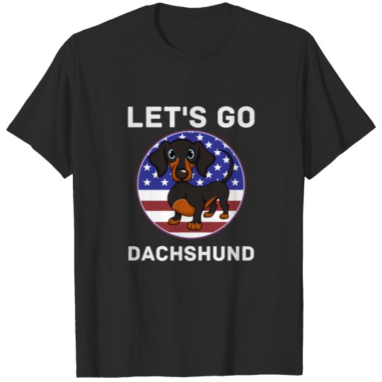 Discover Let's Go Dachshund - Brandon Darwin Funny Human T-shirt