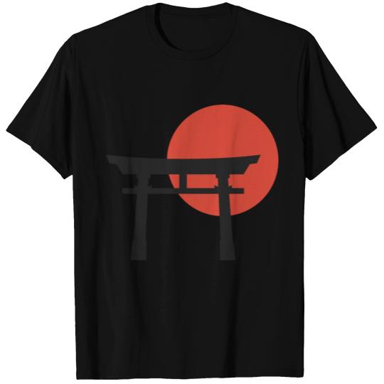 japan red moon T-shirt