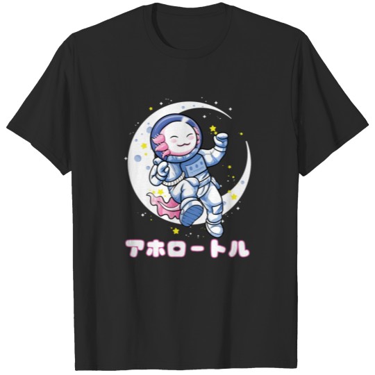 Astronaut Axolotl Space Japanese Anime Aesthetic T-shirt