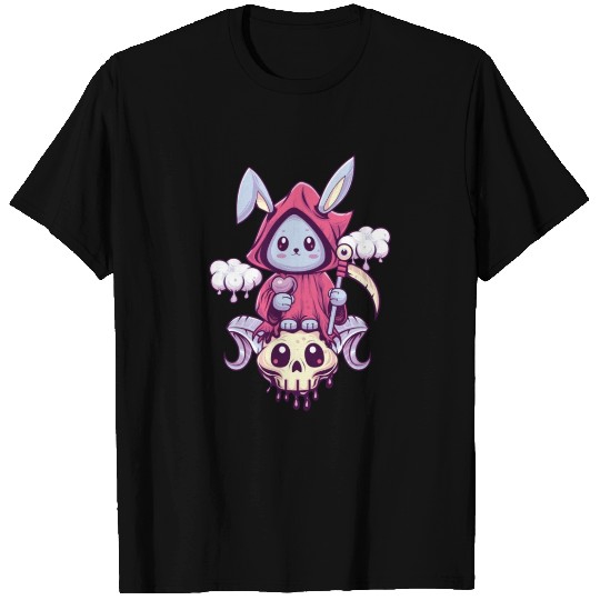 Cute Creepy Rabbit Skull Menhera Occult T-shirt