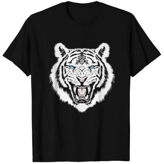White Tiger Trendy Animal Print Easy Tiger T-shirt