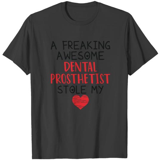 Dental Prosthetist Valentines Funny Red Heart T-shirt