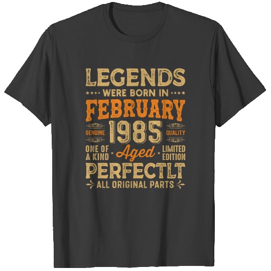 Discover Legends Were Born in February 1985, Birthday Gift T-shirt