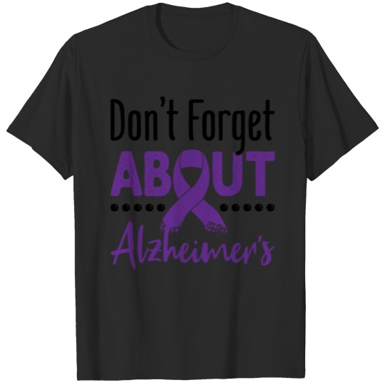 Discover Alzheimer s Awareness Purple Ribbon Don t Forget T-shirt