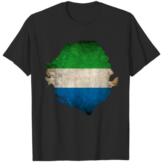 Discover Sierra Leone Flag Map T-shirt