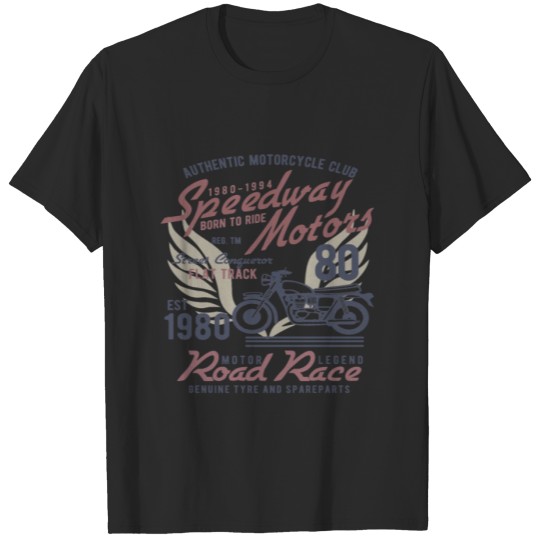 Discover Speedway Motor Retro Motorcycle Rider Vintage T-shirt