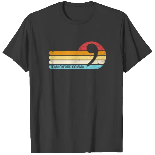Team Oxford Comma Retro Sunset Team Oxford Commaox T-shirt