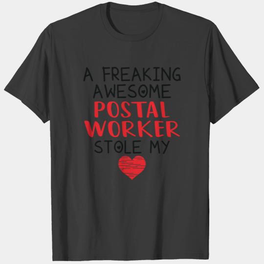 Postal Worker Valentines Funny Red Heart T-shirt