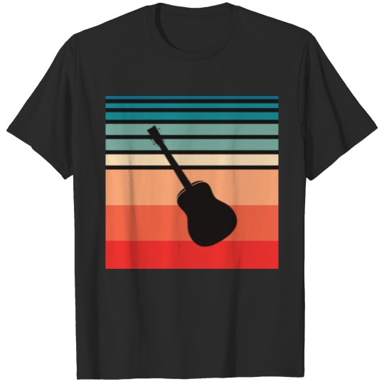Discover Retro Acoustic Guitar Vintage Guitarist T-shirt