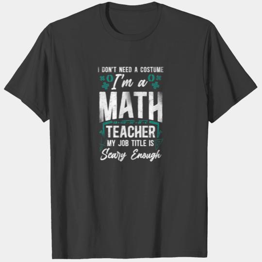 Math Teacher Nerd Student T-shirt