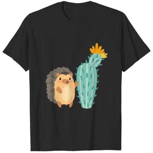 Discover Cactus Hedgehog Cute Autumn Kids T-shirt