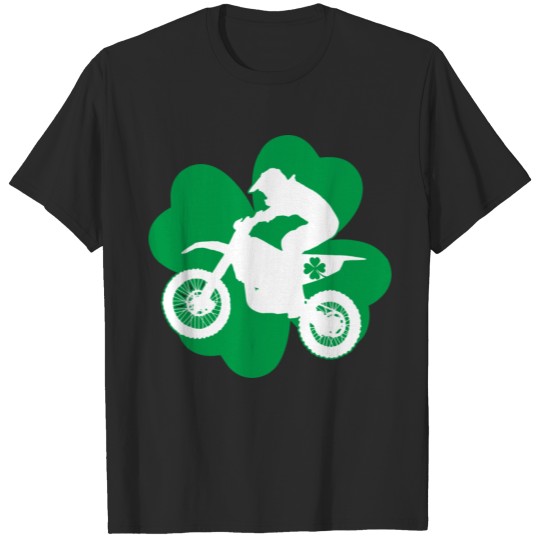 Dirt Bike Shamrock Happy St Patrick s Day T-shirt