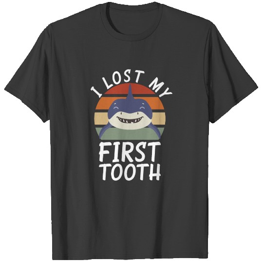 Tooth Fairy I Lost My First Tooth Funny Shark T-shirt
